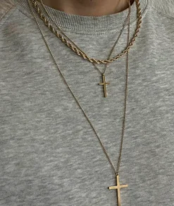 Cross Halsband Guld>Arock Hot