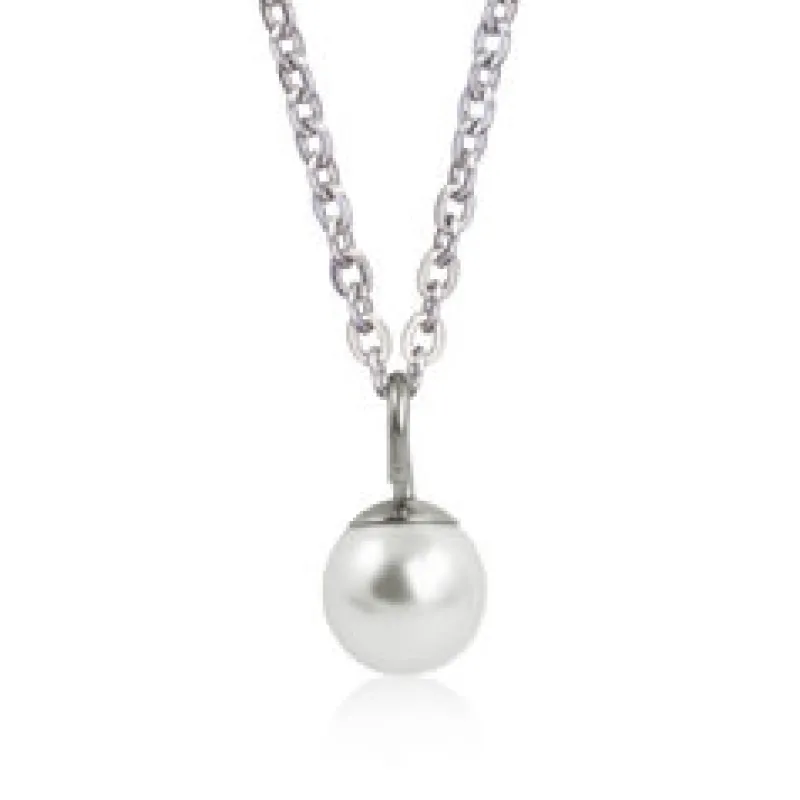 Halsband Pearl White 33‑2433‑0659>Blomdahl Best