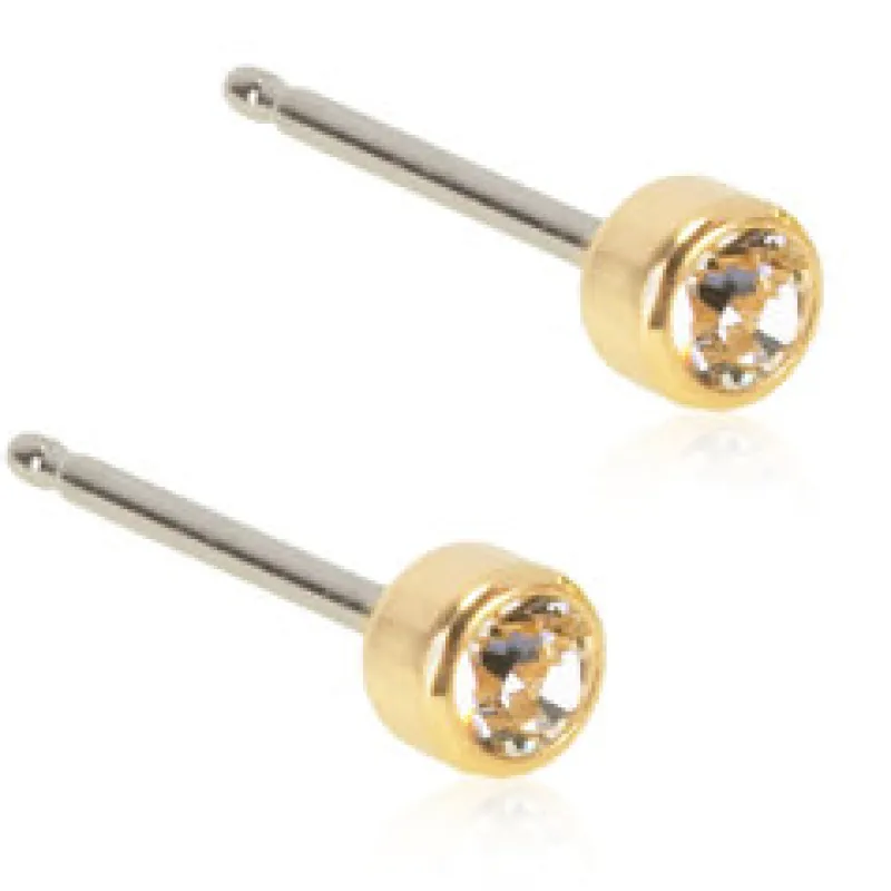 Örhängen Bezel Crystal 3 mm 15‑1302‑01>Blomdahl Sale