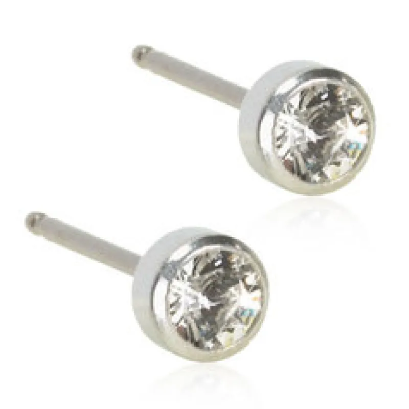 Örhängen Bezel Crystal 4 mm 15‑1401‑01>Blomdahl Best