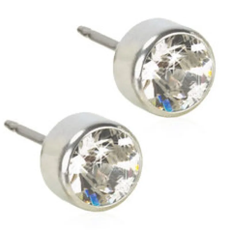 Örhängen Bezel Crystal 6 mm 15‑1409‑01>Blomdahl