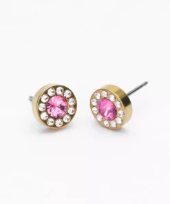 Örhängen GT Brilliance Halo 8 mm, Crystal/Rose 15-1365-83>Blomdahl Clearance