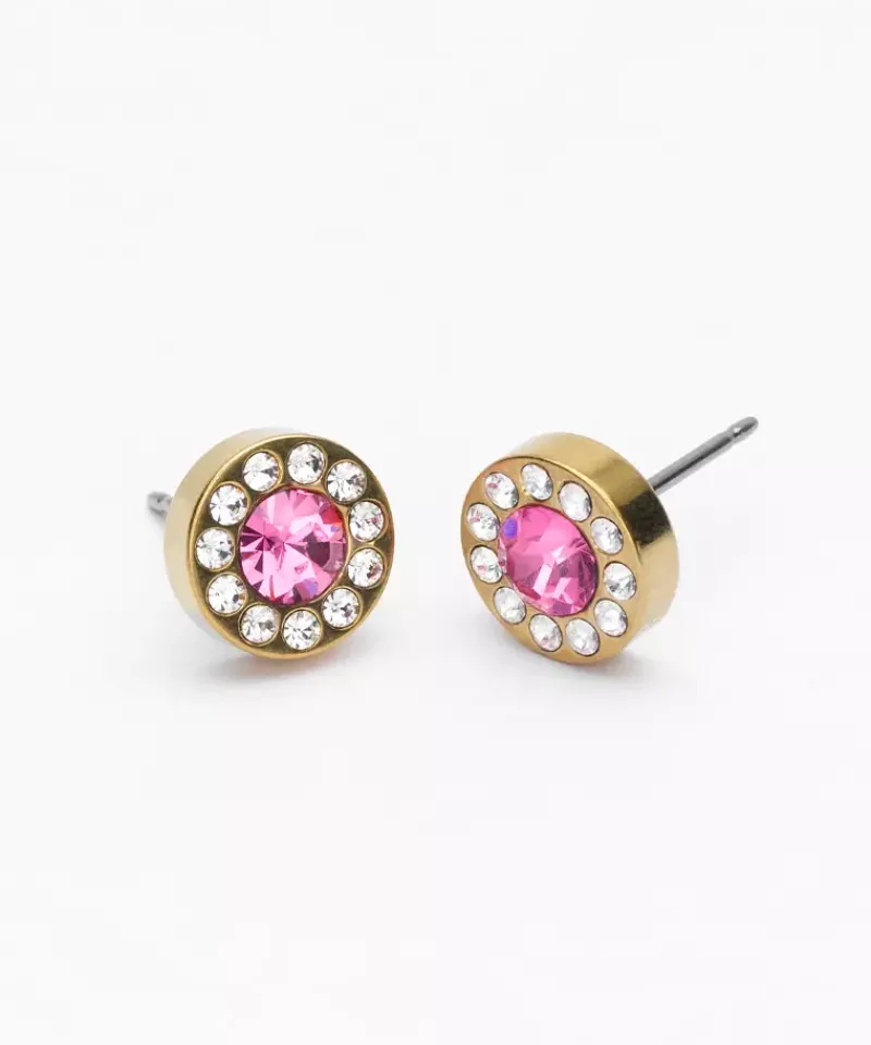 Örhängen GT Brilliance Halo 8 mm, Crystal/Rose 15-1365-83>Blomdahl Clearance