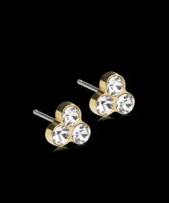 GT Clover 8 mm, Crystal>Blomdahl Örhängen New