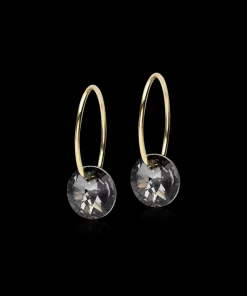 Örhängen GT Ear Ring 14 mm, Round 8 mm, Black Diamond>Blomdahl Sale