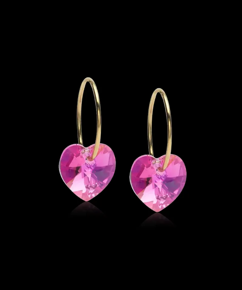 Örhängen GT Ear Ring 14 mm, Heart 10 mm, Rose 15-1355-03>Blomdahl New