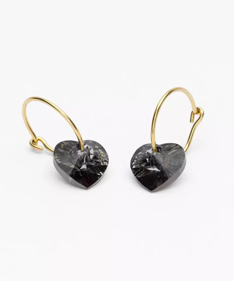 Örhängen GT Ear Ring 14 mm, Heart 10 mm, Black diamond 15-1355-12>Blomdahl Discount