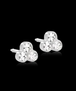 MP Clover 6 mm, Crystal>Blomdahl Örhängen Hot