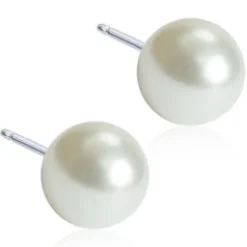 Örhängen Pearl White 8 mm 15‑1235‑59>Blomdahl Discount