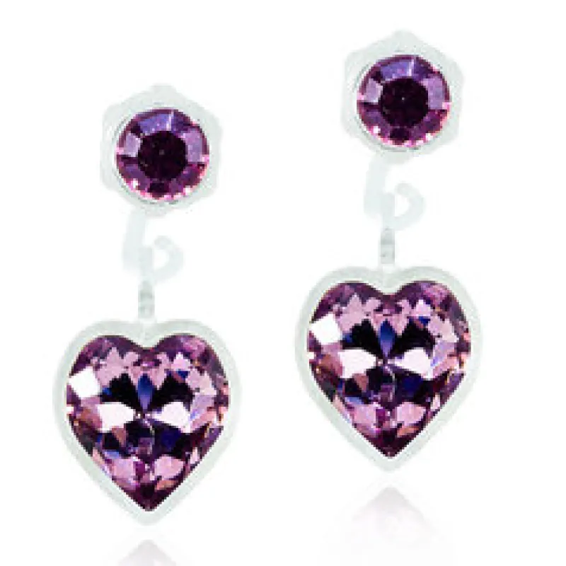 Örhängen Pendant Heart Light Amethyst 15‑0103‑2174>Blomdahl