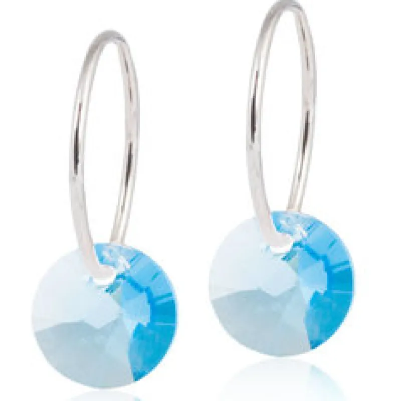 Örhängen Round Aquamarine 15‑1248‑05>Blomdahl New
