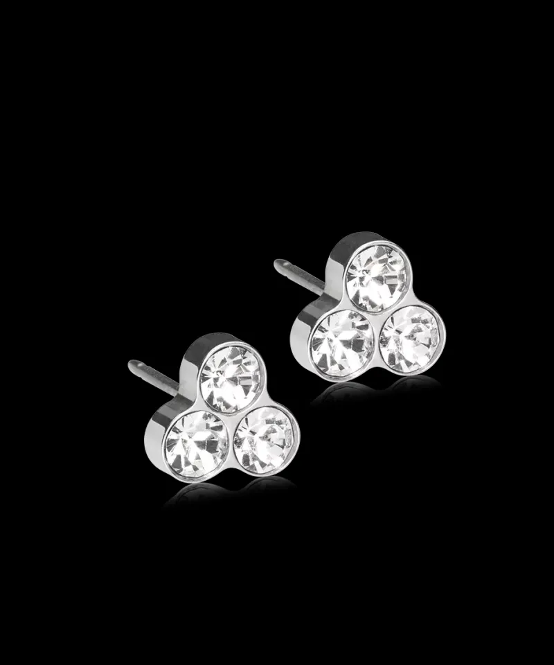 ST Clover 8 mm, Crystal>Blomdahl Örhängen Sale