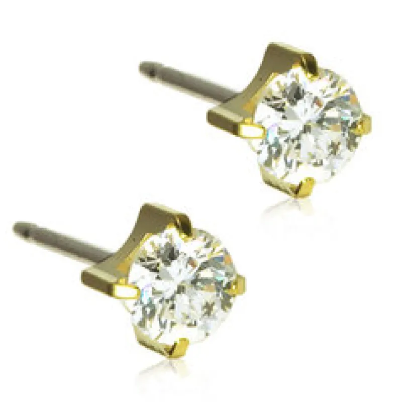 Örhängen Tiffany CZ White 5 mm 15‑1304‑30>Blomdahl Clearance