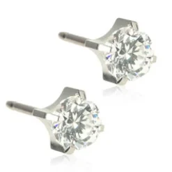 Örhängen Tiffany CZ White 5 mm 15‑1404‑30>Blomdahl Clearance