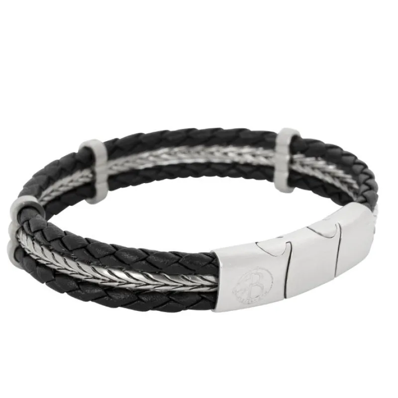 By Billgren Stål och Läder Svart>Armband Hot