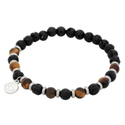 By Billgren sset, läder/beads, svart/brun – 8188-8160>Armband Sale