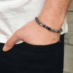 By Billgren Beads, Agat + Onyx, blå/svart – 8158>Armband Online