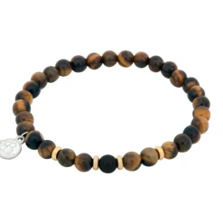 By Billgren Beads, Tigeröga + Onyx, brun/svart/guld – 8162>Armband Online