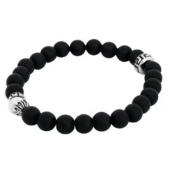 By Billgren Beads, mattsvart/silver – 8916>Armband Outlet