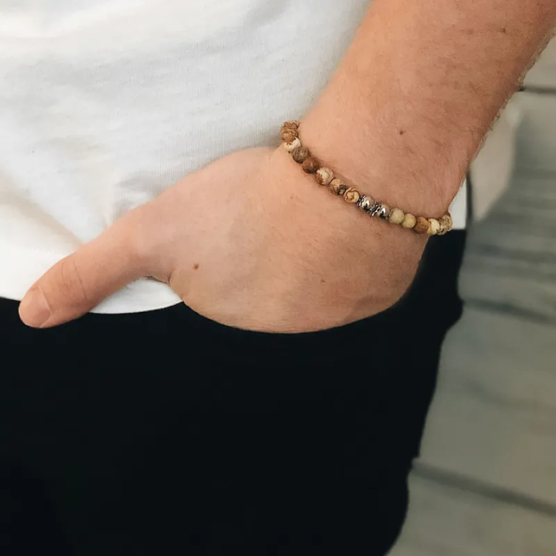 By Billgren Beads, Howlite, vit/svart – 8948>Armband Hot