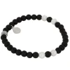 By Billgren Beads, Howilte, svart/vit/silver – 8941>Armband Clearance