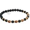 By Billgren Beads, Tigeröga/Lavasten, brun/svart/guld – 8173>Armband