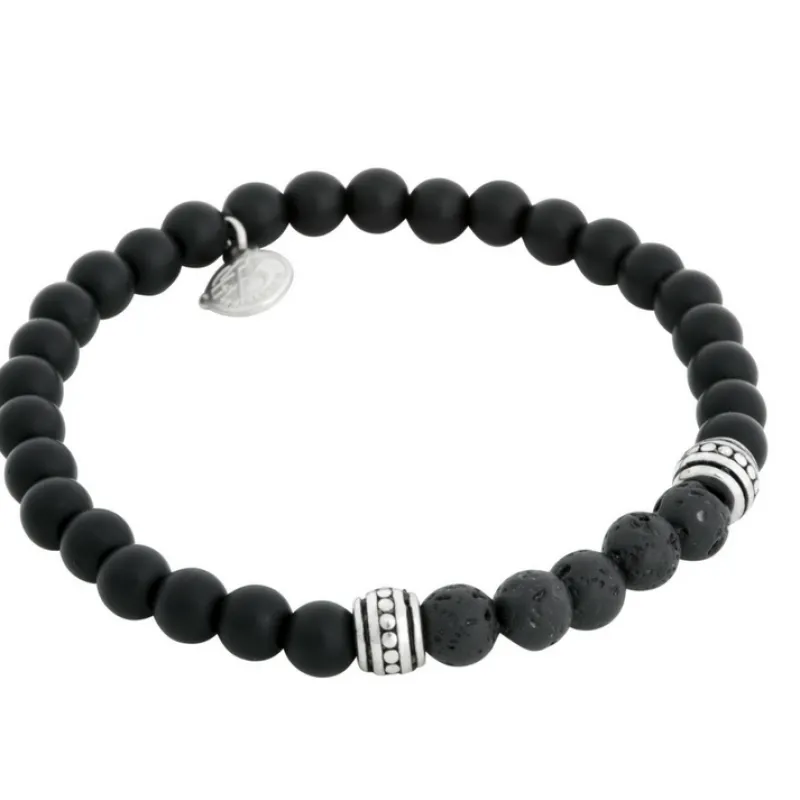 By Billgren Beads, Lavasten/Onyx, svart – 8172>Armband Hot