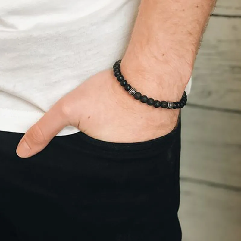 By Billgren Beads, Lavasten/Onyx, svart – 8172>Armband Hot