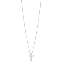 Halsband, litet kors, stål/silver – 9121>By Billgren Best