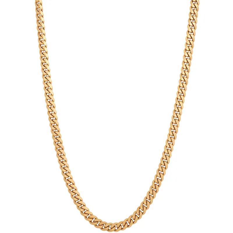 Halsband, stålkedja, stål/guld – 9125>By Billgren Best