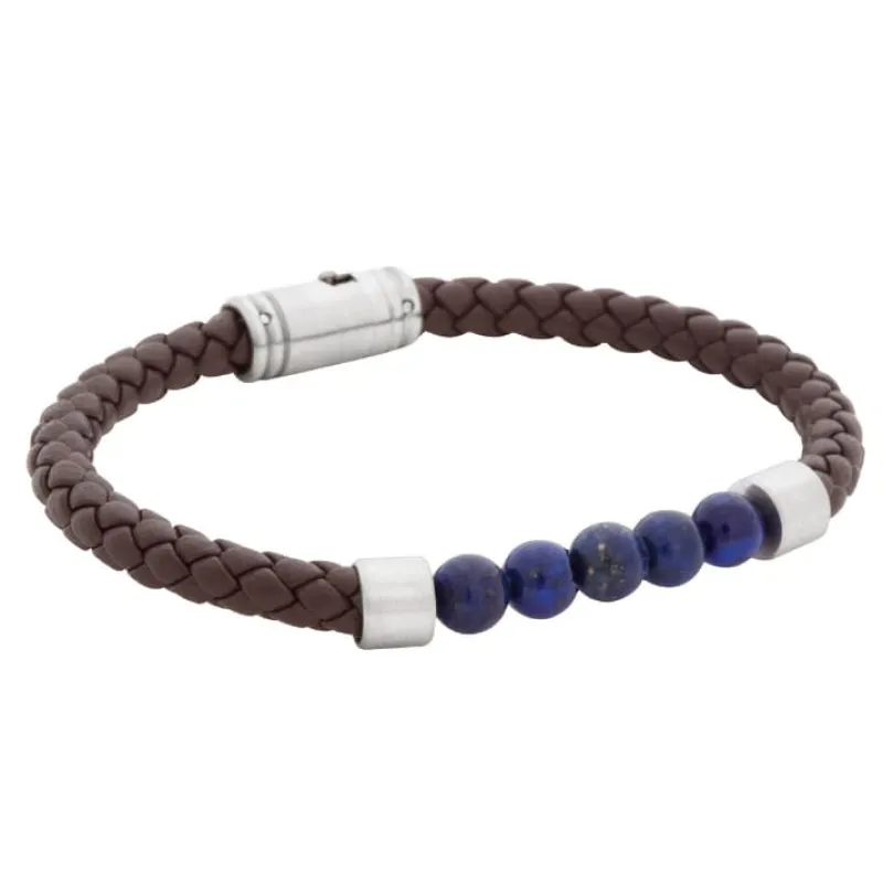 By Billgren Läder, dubbel, brun/grå – 8216>Armband Best