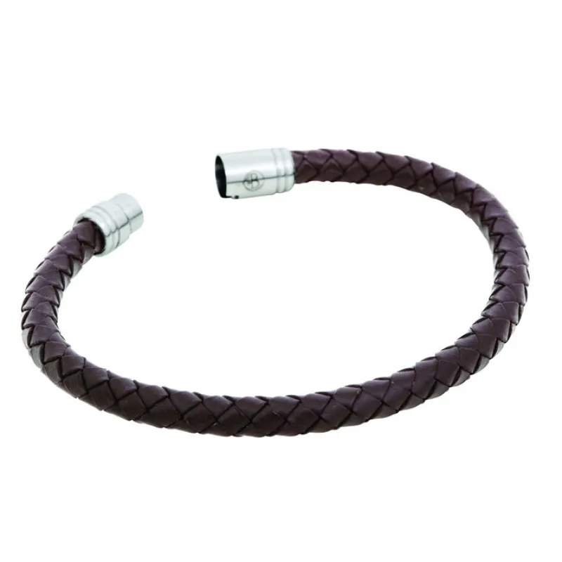 By Billgren Läder, Flätat med lås i stål, svart – 8931>Armband Discount