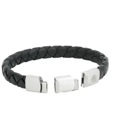 By Billgren Läder Flätat Svart – 8145>Armband Clearance