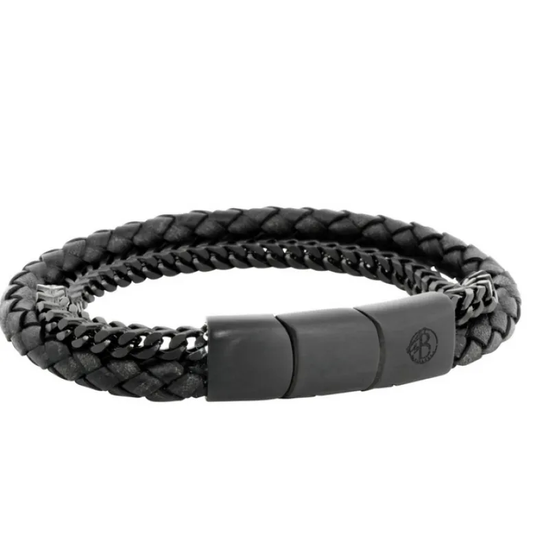 By Billgren Läder, kedja, svart – 8183>Armband Sale