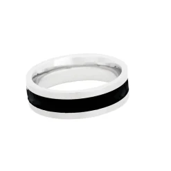 Ring, stål, svart gummi – 5614>By Billgren Hot