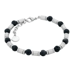 By Billgren Stål, Lavastenar, Svart – 8241>Armband Sale