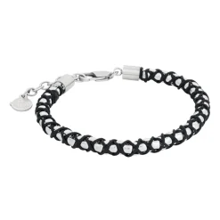 By Billgren Stål, svart rep – 8224>Armband Best