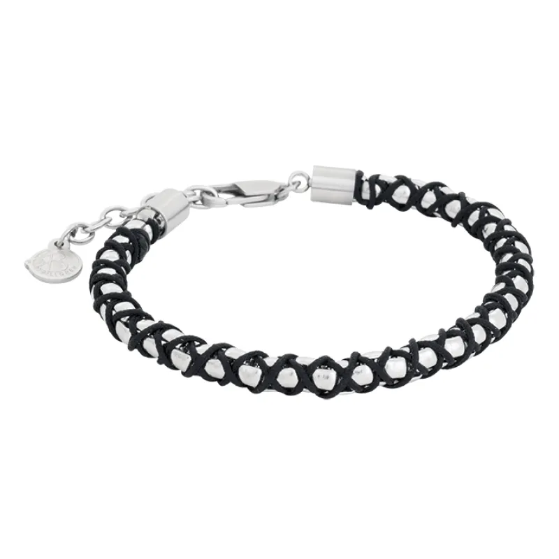 By Billgren Stål, svart rep – 8224>Armband Best
