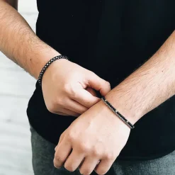 By Billgren Stål Tunt stål, onyx – 8226>Armband Hot