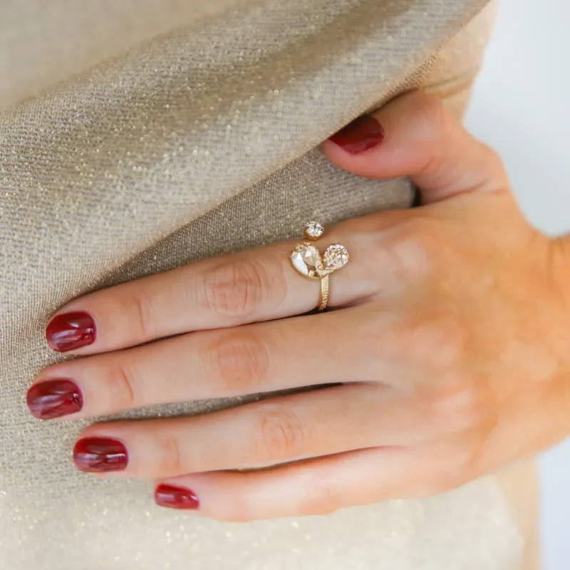 Caroline Svedbom Alisia Ring / Golden Combo (Rhodium)>Caroline Svedbom Ringar New