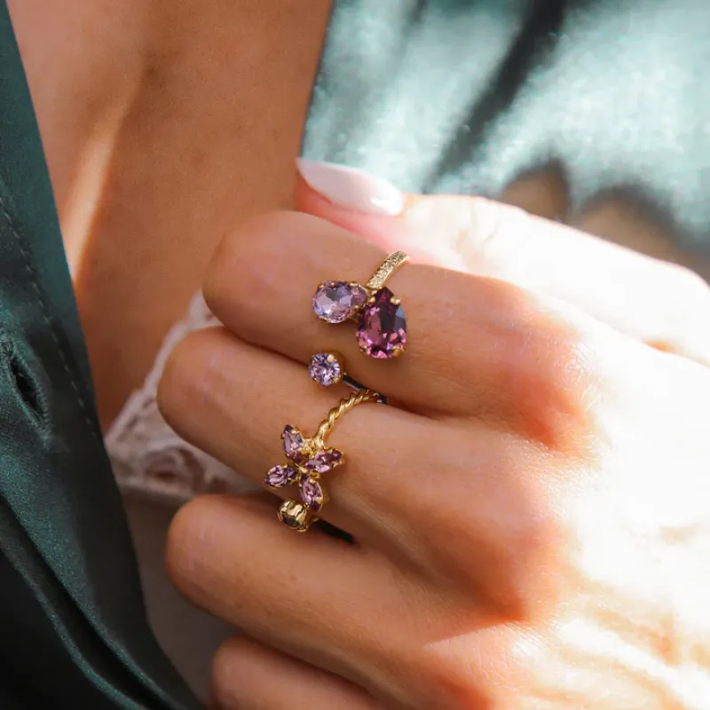 Alisia Ring / Violet Combo (Rhodium)>Caroline Svedbom Discount