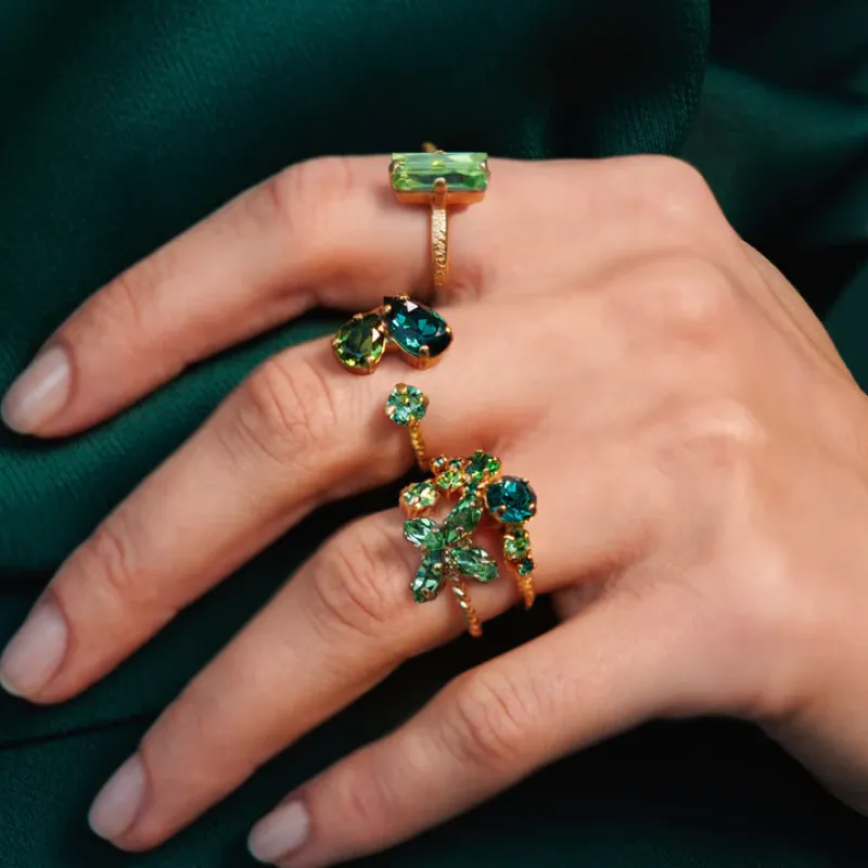 Alisia Ring / Green Combo (Gold)>Caroline Svedbom Best