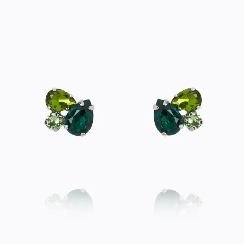 Alisia Örhängen / Green Combo (Rhodium)>Caroline Svedbom Sale
