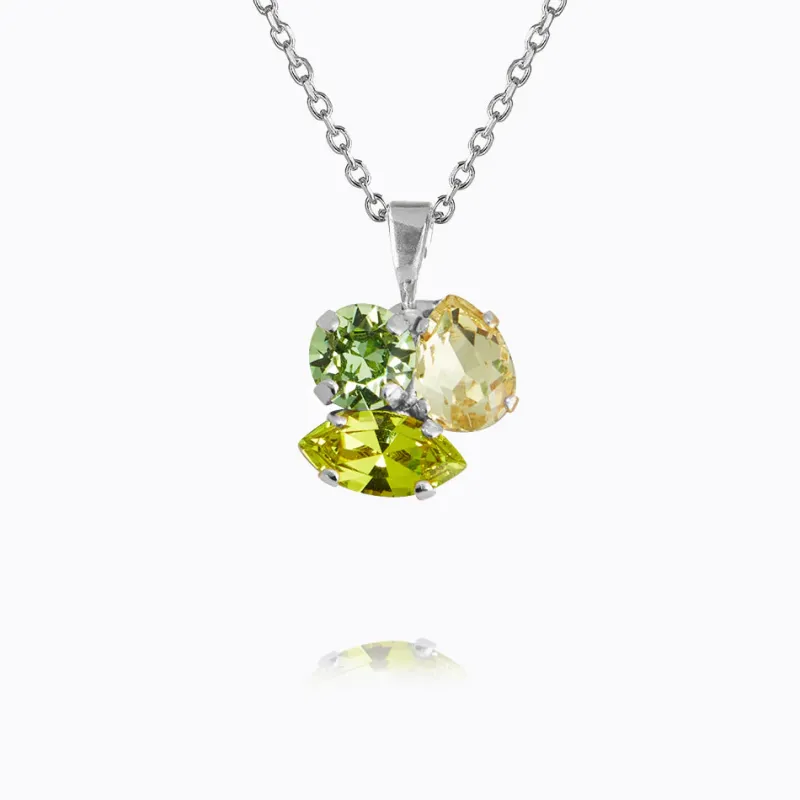 Caroline Svedbom Ana Halsband / Lime Combo (Rhodium)>Caroline Svedbom Halsband Clearance