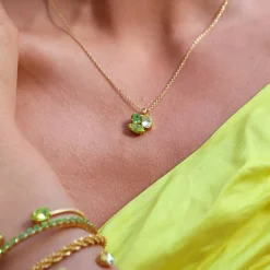 Caroline Svedbom Ana Halsband / Lime Combo (Guld)>Caroline Svedbom Halsband Best