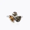 Ana Ring, Black Golden Combo – Rhodium>Caroline Svedbom Sale