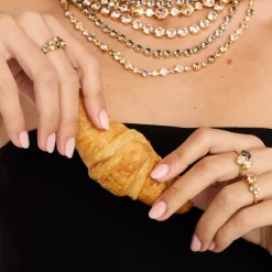 Ana Ring, Black Golden Combo – Rhodium>Caroline Svedbom Sale
