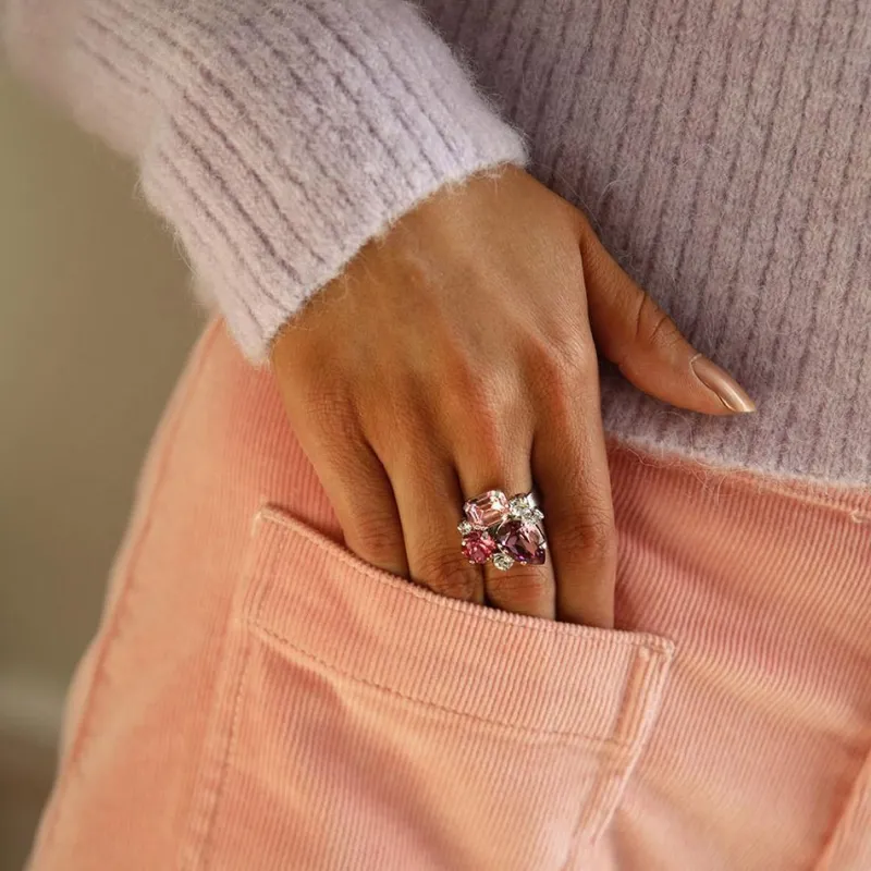 Angelina Ring / Iris Combo (Rhodium)>Caroline Svedbom Hot