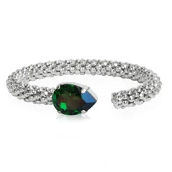 Classic Rope Rhodium / Dark Moss Green>Caroline Svedbom Armband Discount