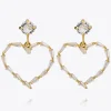 Baguette Heart Örhängen/ Crystal (Guld)>Caroline Svedbom Hot
